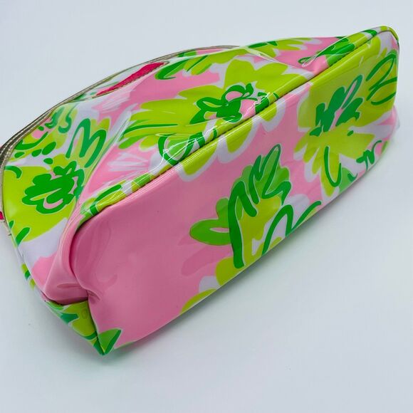 Lilly Pulitzer for Estee Lauder Zipper Make-Up Travel Pouch Bag Pink Green - Picture 5 of 8